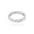 Certified 2.3 Carat Pear Cut Diamond Full Eternity Band Ring Size 4 in 18k White Gold For Sale - Image 9 of 17