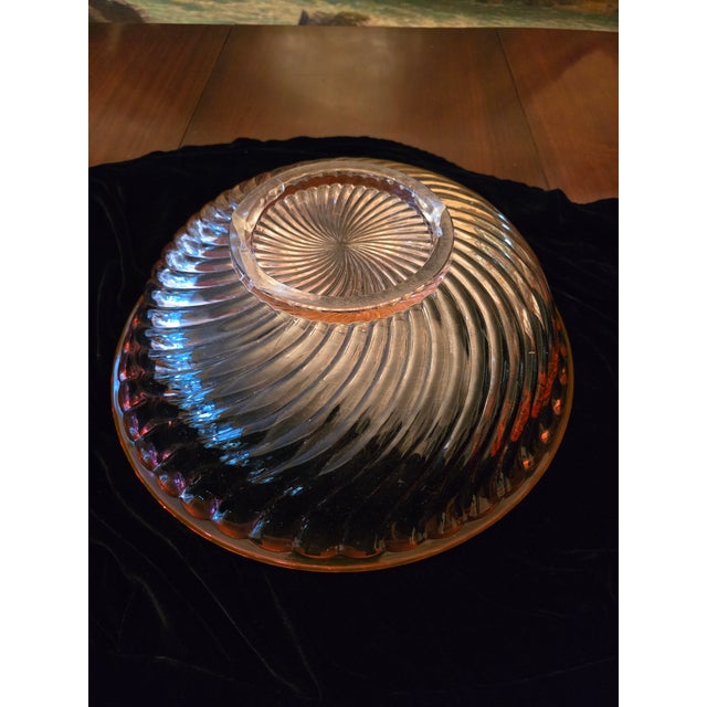 Glass Vintage Pre Mid Century Modern Baccarat Style Center Bowl For Sale - Image 7 of 11