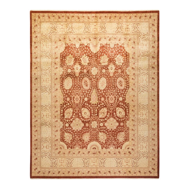 Mogul Collection Hand-Knotted Area Rug - Red Collection 8' 1" X 10' 4" For Sale