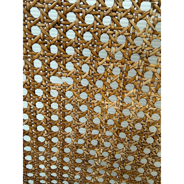 Carved Wood Cane Back Arm Chairs, Pair For Sale - Image 9 of 12