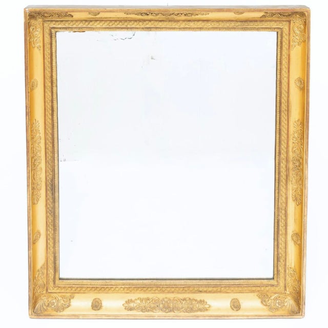 Antique French Charles X Gilt Wood and Gesso Mirror For Sale - Image 9 of 9