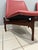 Burgundy 1950s Triangular Chairs- Set of 3 For Sale - Image 8 of 12