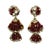 Vintage Red Glass Bead and Rhinestone Drop Earrings by Robert DeMario, 1950s, Set of 2 For Sale - Image 11 of 11