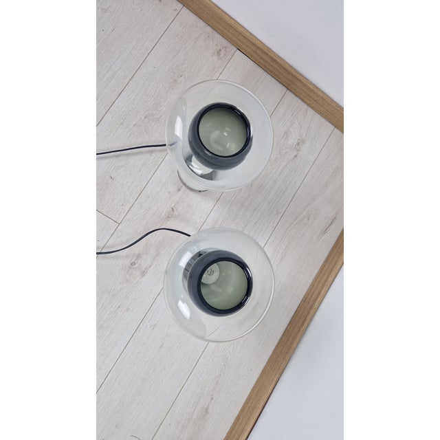 Saffo Table Lamp in Metal and Glass by Angelo Mangiarotti for Artemide, 1960s, Set of 2 For Sale - Image 10 of 16
