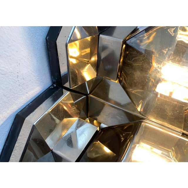 Vintage German Space Age Chrome & Glass Wall or Ceiling Lamp by Motoko Ishii for Staff, 1970s For Sale - Image 11 of 18