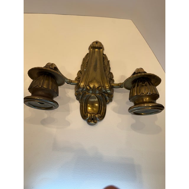 Antique French Napoleon III Gilt Bronze Two-Arm Wall Sconces - Pair For Sale In Houston - Image 6 of 6