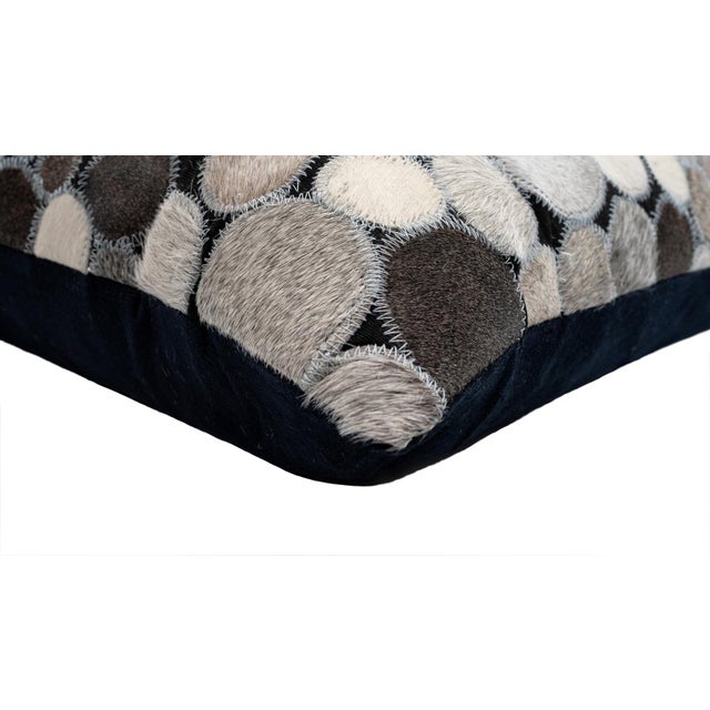 Canvello Genuine Cowhide Leather Decorative Throw Pillow With Feather Down Insert Included For Sale In San Francisco - Image 6 of 6