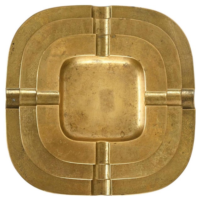 Italian Sculptural Brass Ashtrays by Carl Auböck, 1970s, Set of 3 For Sale - Image 15 of 15