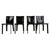 Vintage Black Leather Dining Chairs, 1970s, Set of 4 For Sale - Image 10 of 10