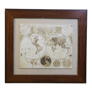 Late 20th Century Carington Bowles New & Accurate World Map Terrestrial Globe Reproduction 32" For Sale