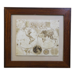 Late 20th Century Carington Bowles New & Accurate World Map Terrestrial Globe Reproduction 32"