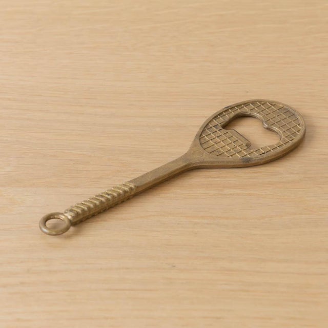 French 1950s French Brass Tennis Bottle Opener For Sale - Image 3 of 10