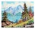 Vibrant California landscape of reflections of Sierra Mountains reflecting on Lake Tahoe by J. Conover (American, 20th...