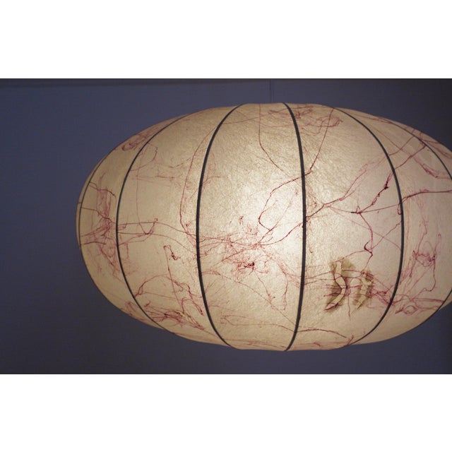 Mid-Century Modern Italian Coccoon Pendant Lampshade in Resin, 1960s For Sale - Image 18 of 18