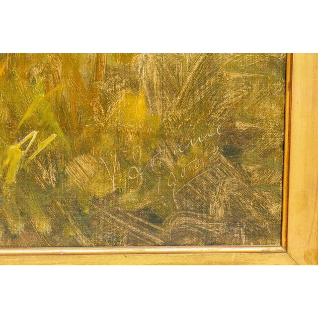 Wonderful Antique Oil Painting of Horse Signed Equestrian Portrait in Gilt Gesso Frame English Country Art For Sale - Image 12 of 13