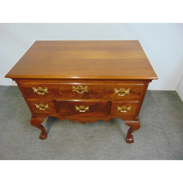 Figurative Benchmade Chippendale Figured Walnut Lowboy For Sale - Image 3 of 10