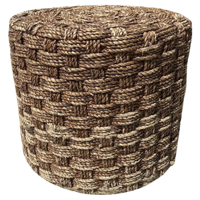 Pouf in Braided Cord, 1970s For Sale