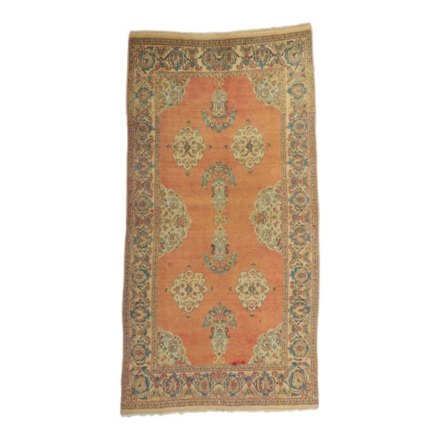 Vintage Persian Tabriz Rug, 04'00 X 07'07 For Sale