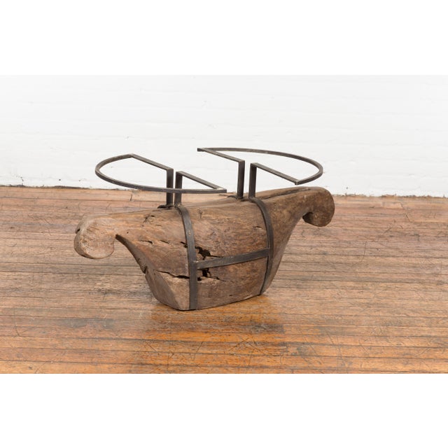 Antique Rustic Wooden Coffee Table Base For Sale - Image 11 of 12