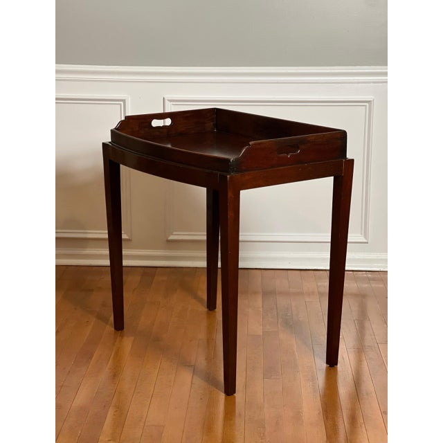 English 19th Century English Mahogany Butler Serving Tray on Stand For Sale - Image 3 of 17