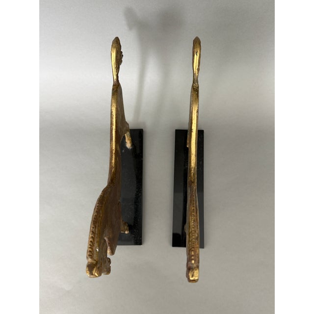 Vintage Heavy Bronze Standing Horse Equestrian Sculpture Book Ends Argentina For Sale - Image 10 of 12