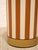 Mid 20th Century Postmodern Orange and Cream Striped Pedestal Dining Table With Glass Top For Sale In Los Angeles - Image 6 of 9