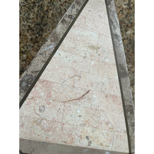 1980s Tessellated Stone Pyramid With Brass Inlay For Sale In Miami - Image 6 of 7