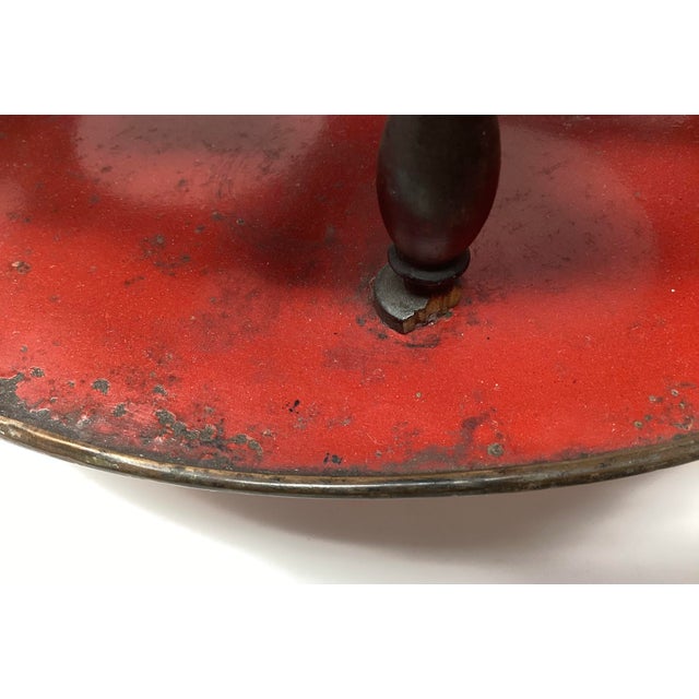 Late 19th Century 19th C French Tabletop Red Tole Cordial Liqueur Caddy For Sale - Image 5 of 5
