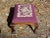 Vintage Solid Mahogany Floral Burgundy Needlepoint Footstool Queen Anne Ottoman For Sale - Image 9 of 10