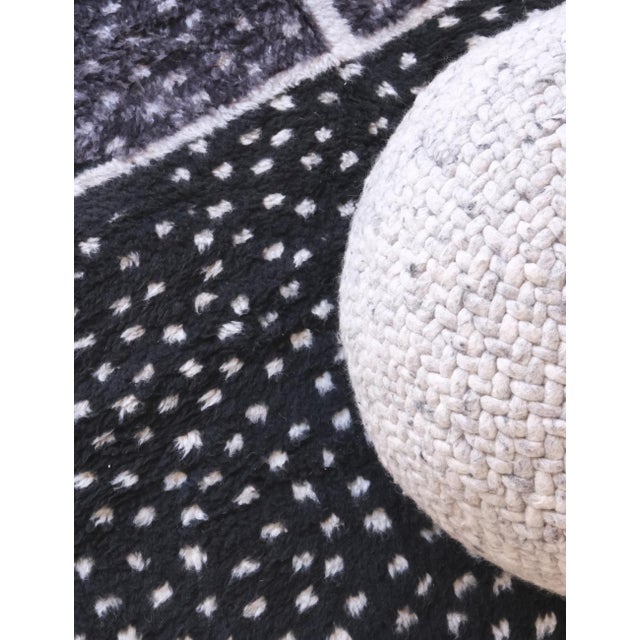 Black Moroccan Rug - 6.9 X 6.2 Ft For Sale In Cleveland - Image 6 of 8