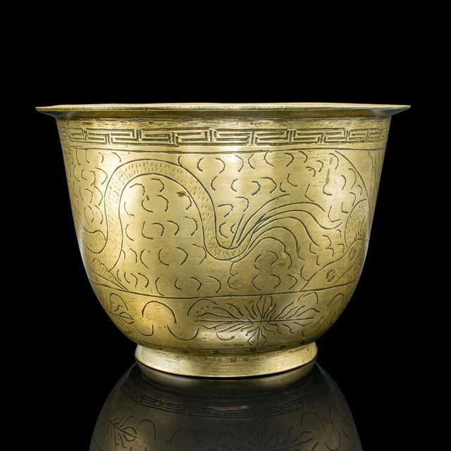 Antique Jardiniere Dish, Japanese, Meiji, Bronze, Decor, Planter Bowl, Victorian For Sale - Image 6 of 10