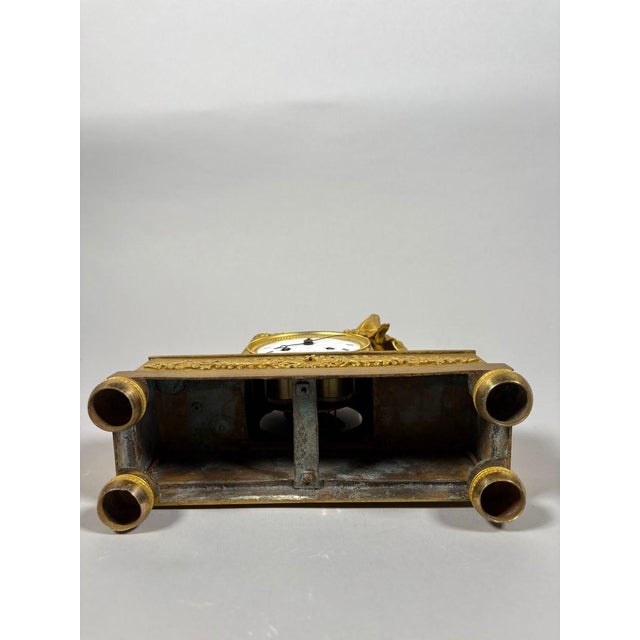 Empire period 19th century mantel clock depicting a woman at her toilette For Sale - Image 6 of 9