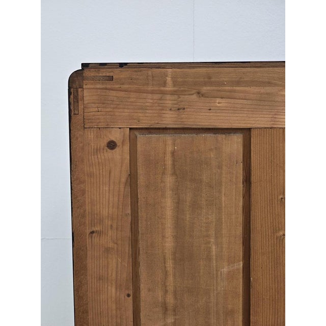 Viennese Art Deco Wardrobe in Black Lacquer with Brass Details, 1940s For Sale - Image 10 of 11