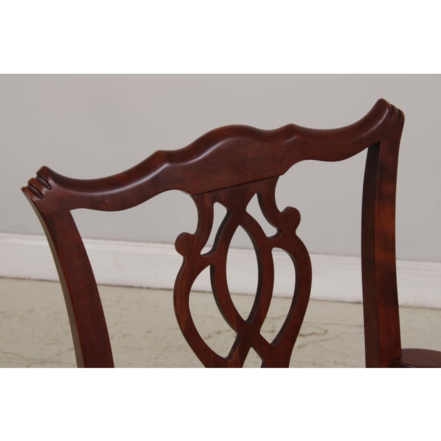 Set of 10 Knob Creek Cherry Chippendale Dining Chairs For Sale In Philadelphia - Image 6 of 18