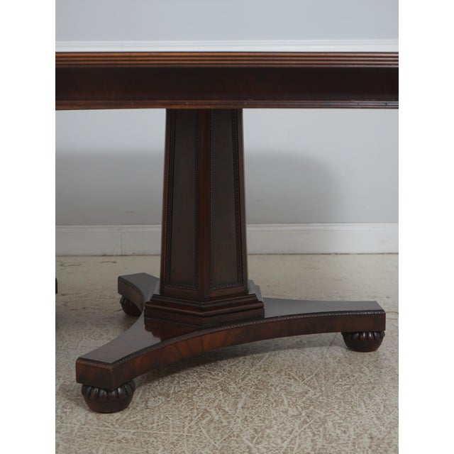 Henredon Mahogany Double Pedestal Inlaid Dining Table For Sale In Philadelphia - Image 6 of 18