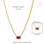 East West Set 1.58 Ct Ruby Birthstone Necklace With Diamonds in 14k Gold- 16 Inch For Sale - Image 10 of 14