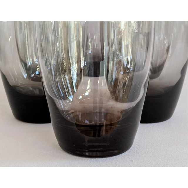 Glass Libbey Smoke Gray Lowball Glasses - Set of 8 For Sale - Image 7 of 11