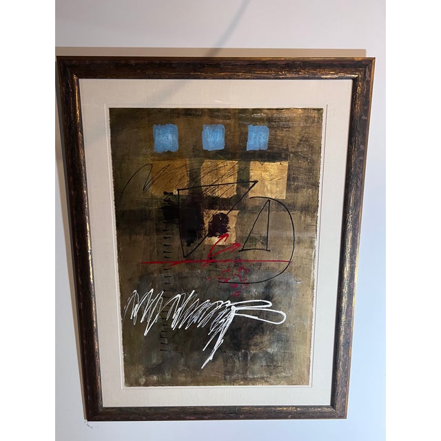 Abstract Late 20th Century C. Scott Snyder Original Abstract Art Mixed Medium on Paper Framed For Sale - Image 3 of 8