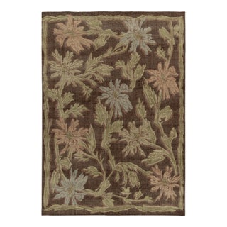 Rug & Kilim’s Deco Flower Rug, 5x7 For Sale