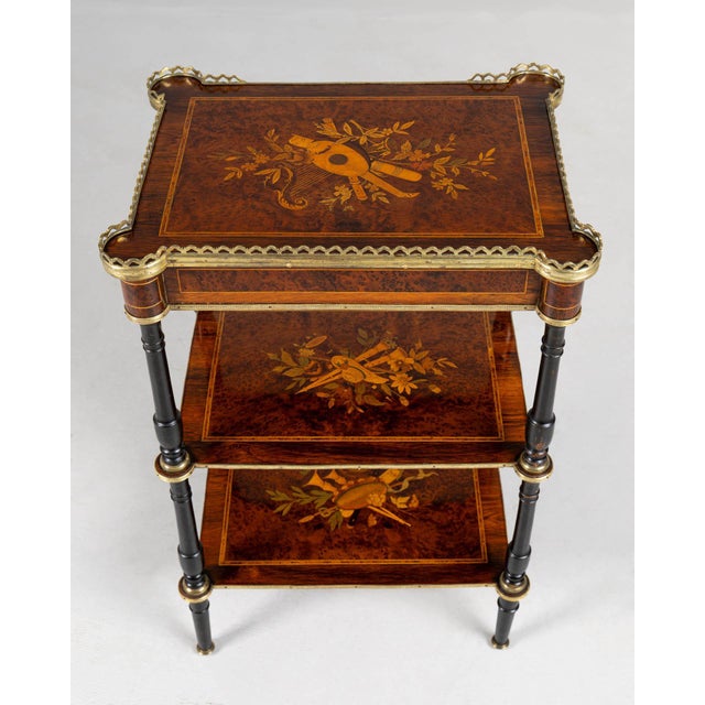 19th Century Marquetry Side Table, 1870s For Sale - Image 15 of 15