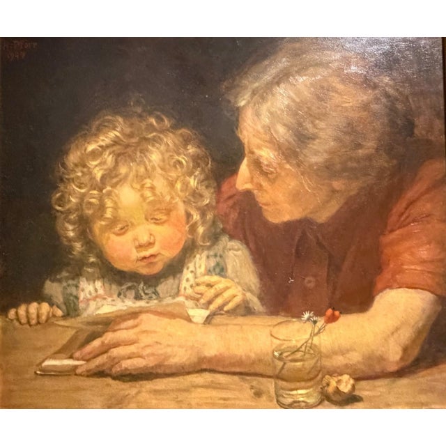 Heinrich Pforr (1880-1970), The Picture Book, 1947, oil on wood, approx. 44.5 x 38.5 cm. Heinrich Pforr is considered one...