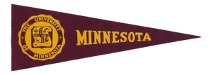 Vintage University of Minnesota Felt Flag