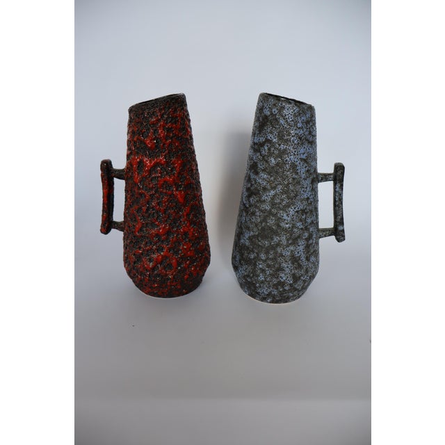 Mid-Century Modern Fohr Lava Ceramic Vase, Set of 3 For Sale - Image 3 of 10