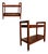 Brazilian Modern Bar Cart in Imbuia Wood With Two Tiers and Slatted Shelf, Brazil, 1960s For Sale