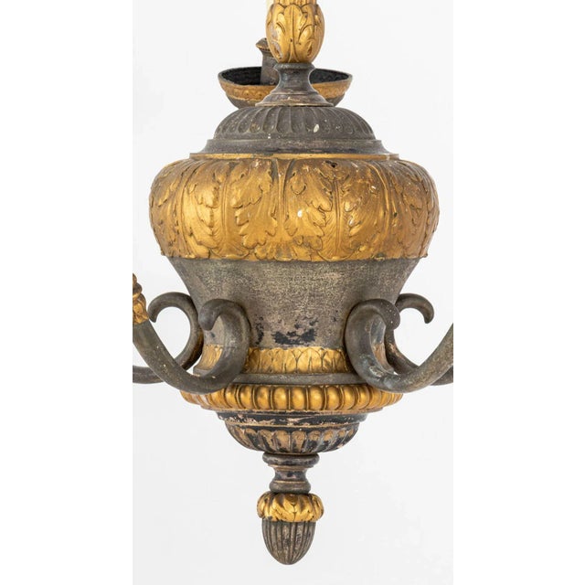 Early 20th Century Louis XVI Style 5-Branch Bronze Chandelier For Sale - Image 5 of 6