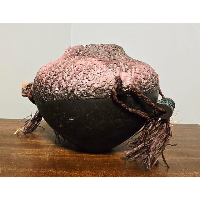 Signed Steven Kaye Textured Ceramic Art Vessel For Sale In Pittsburgh - Image 6 of 12