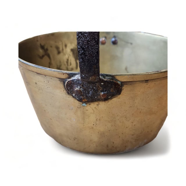 Very Fine Antique Brass & Wrought Iron Jam Kettle Pail Bucket, C1880s ...
