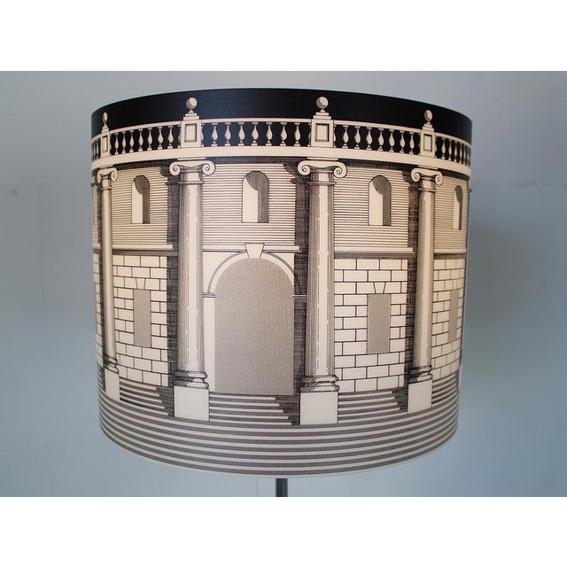 Black Italian Fornasetti Table & Floor Lamps, Set of 2 For Sale - Image 8 of 14