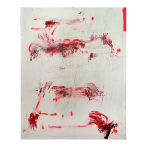 Contemporary Abstract Oil and Acrylic on Canvas Painting "Soy Un Guerrero. Y Busco Peligro." by Tommaso Fattovich