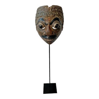 Javanese Hand-Crafted Wayang Topeng Theatre Mask, Indonesia, Early 20th Century For Sale
